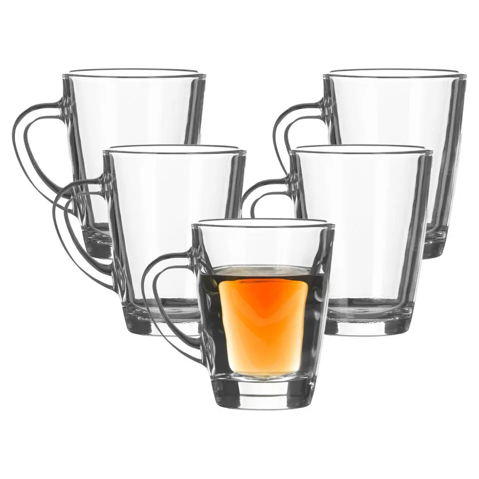 LAV Theeglazen/koffie glazen - transparant glas - 2x - 250 ml