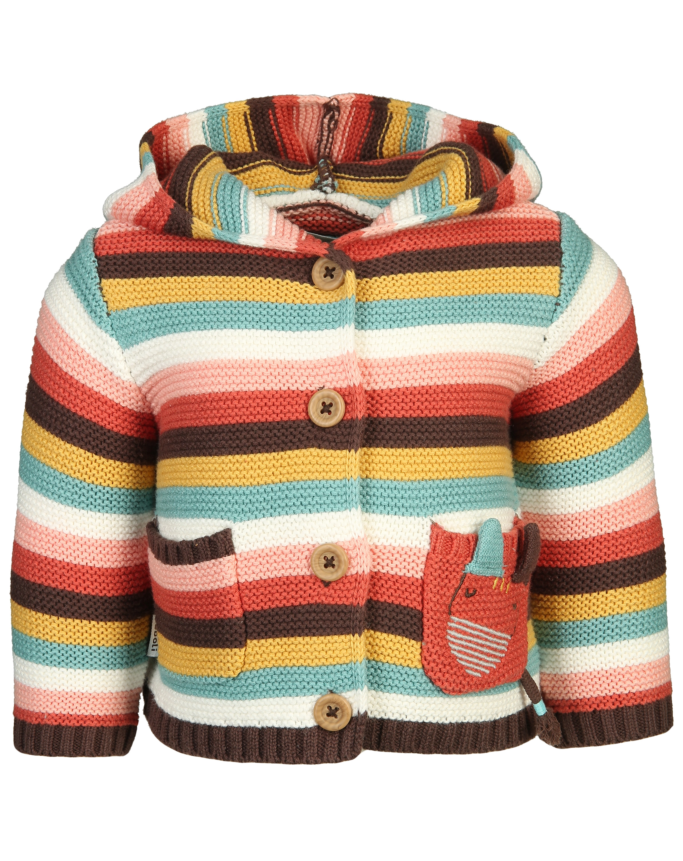 Strickjacke GROOVE gestreift in bunt