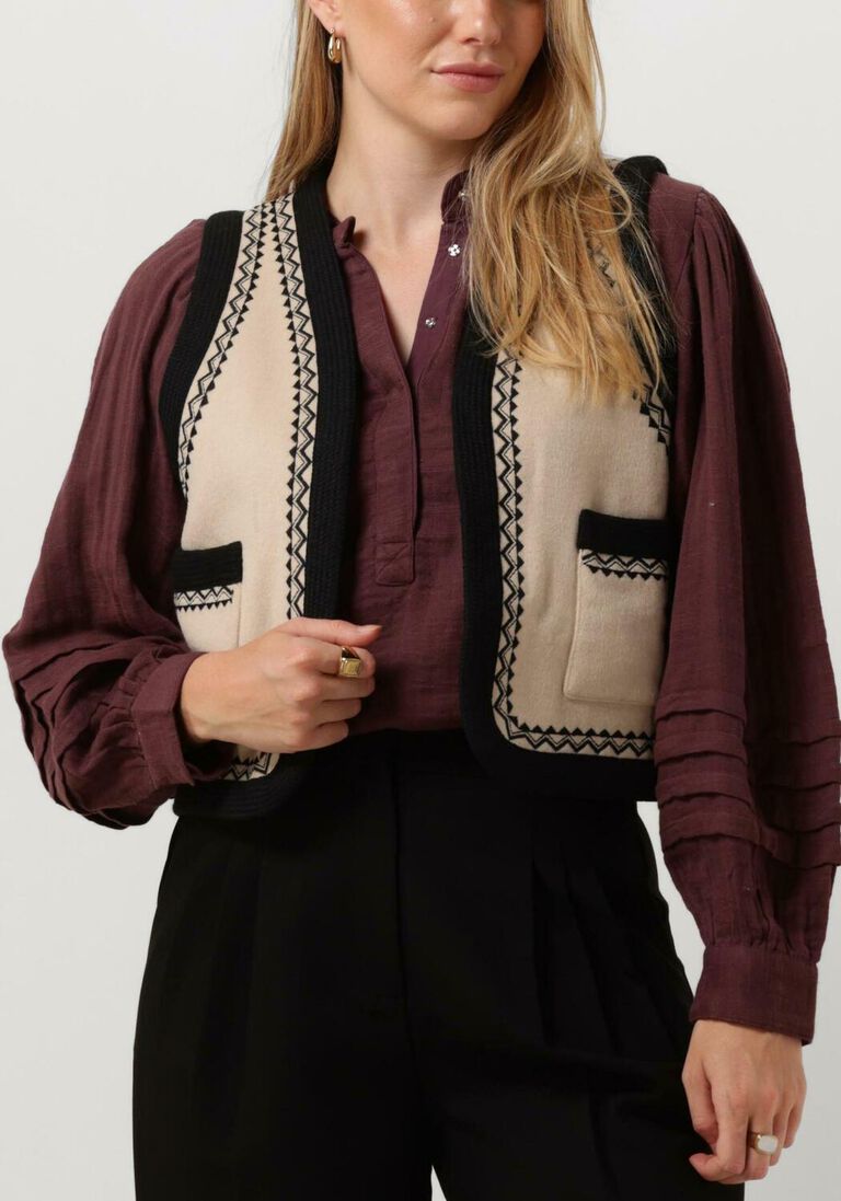 beige antik batik gilet wilma gilet