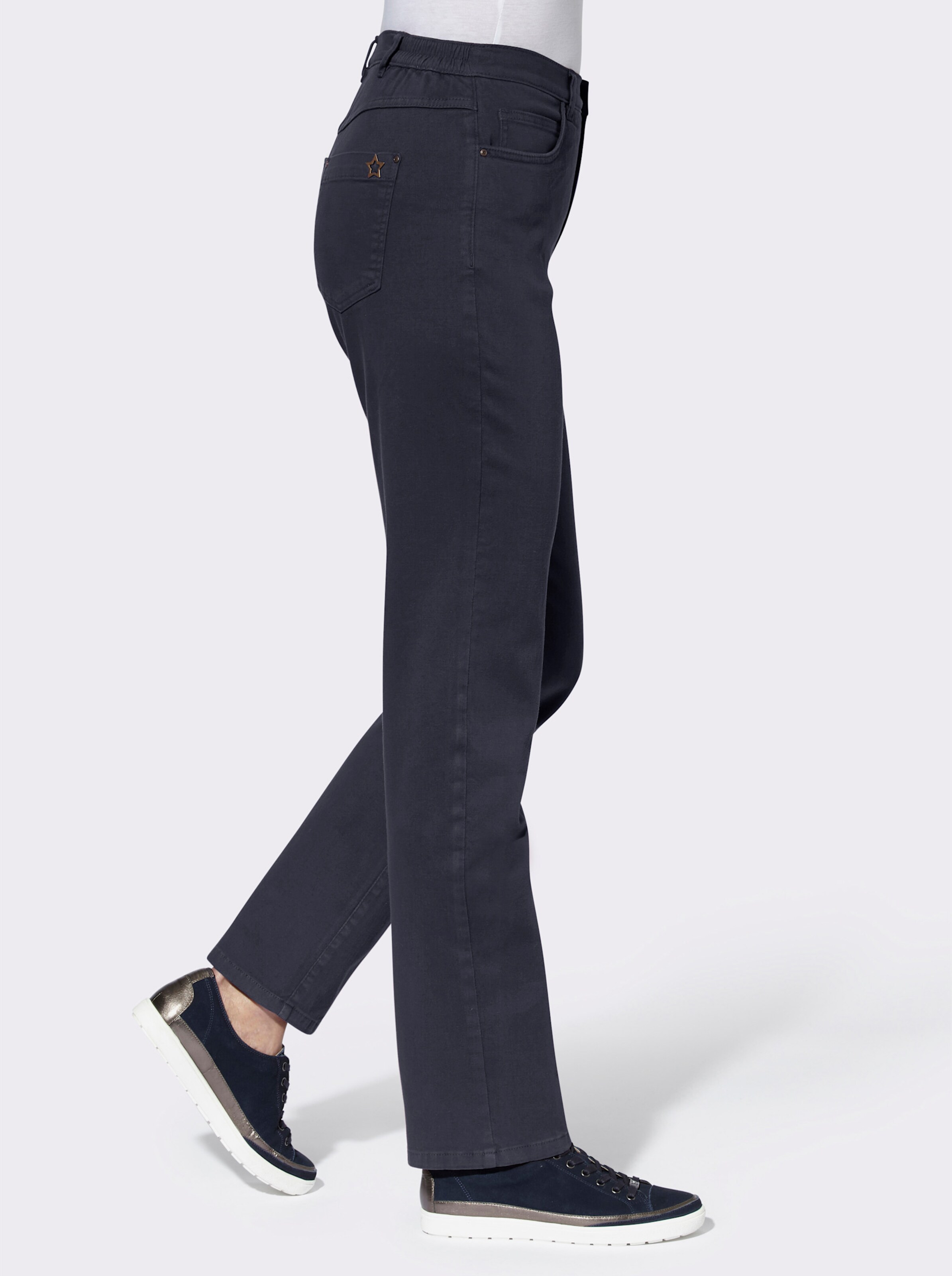 5-Pocket-Hose mit seitlichem Dehnbund