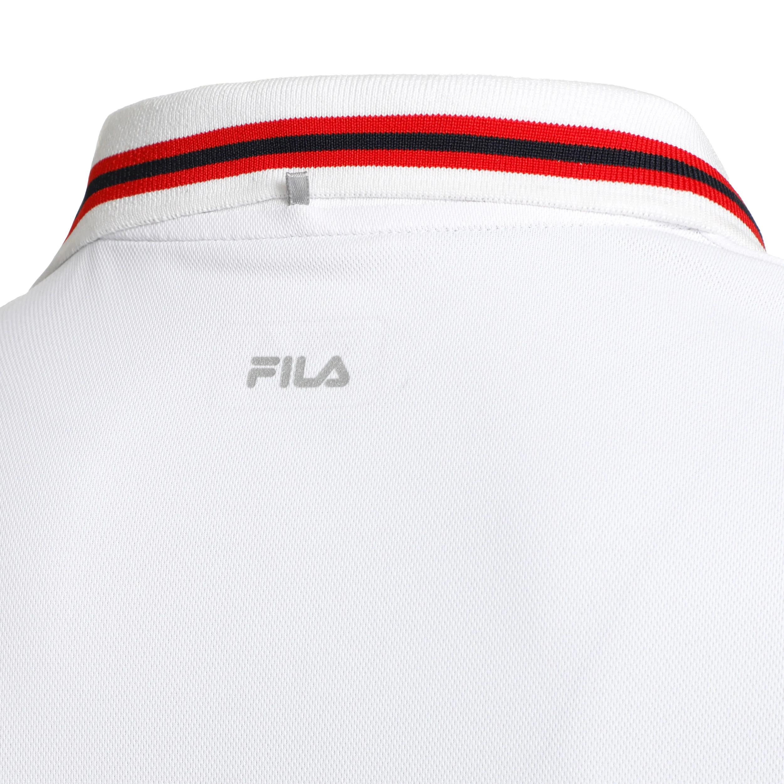 Fila Core Button Piro Polo Hommes - Blanc , Rouge