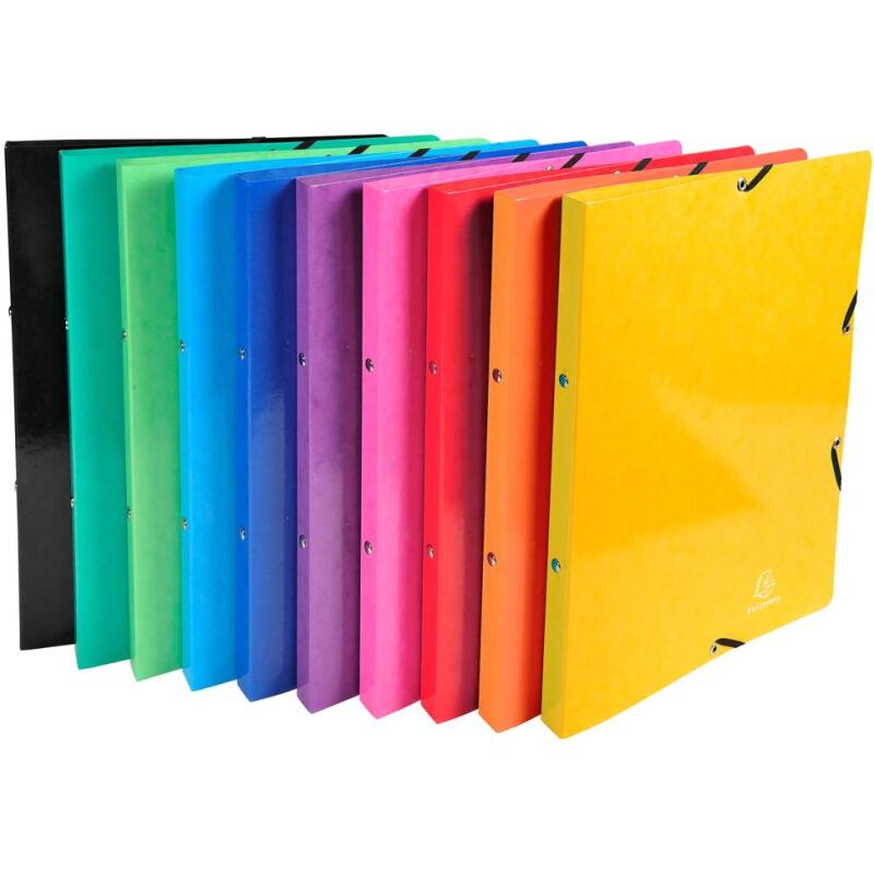 Classeur à élastiques 4 anneaux 15mm Iderama - A4 - Couleurs assorties
