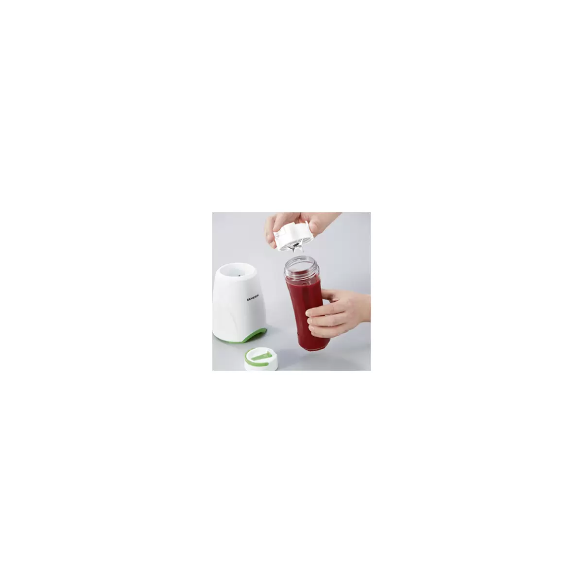 Smoothie Severin SM3735 Mix & Go grün,weiss