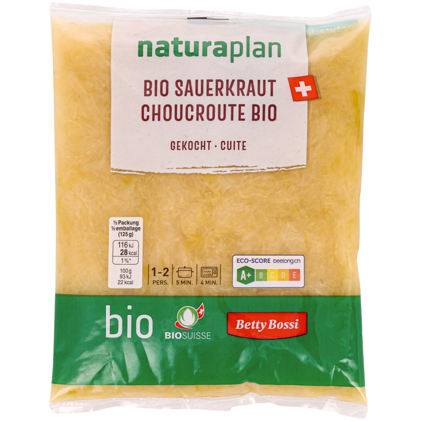 Betty Bossi Naturaplan Bio Sauerkraut gekocht -