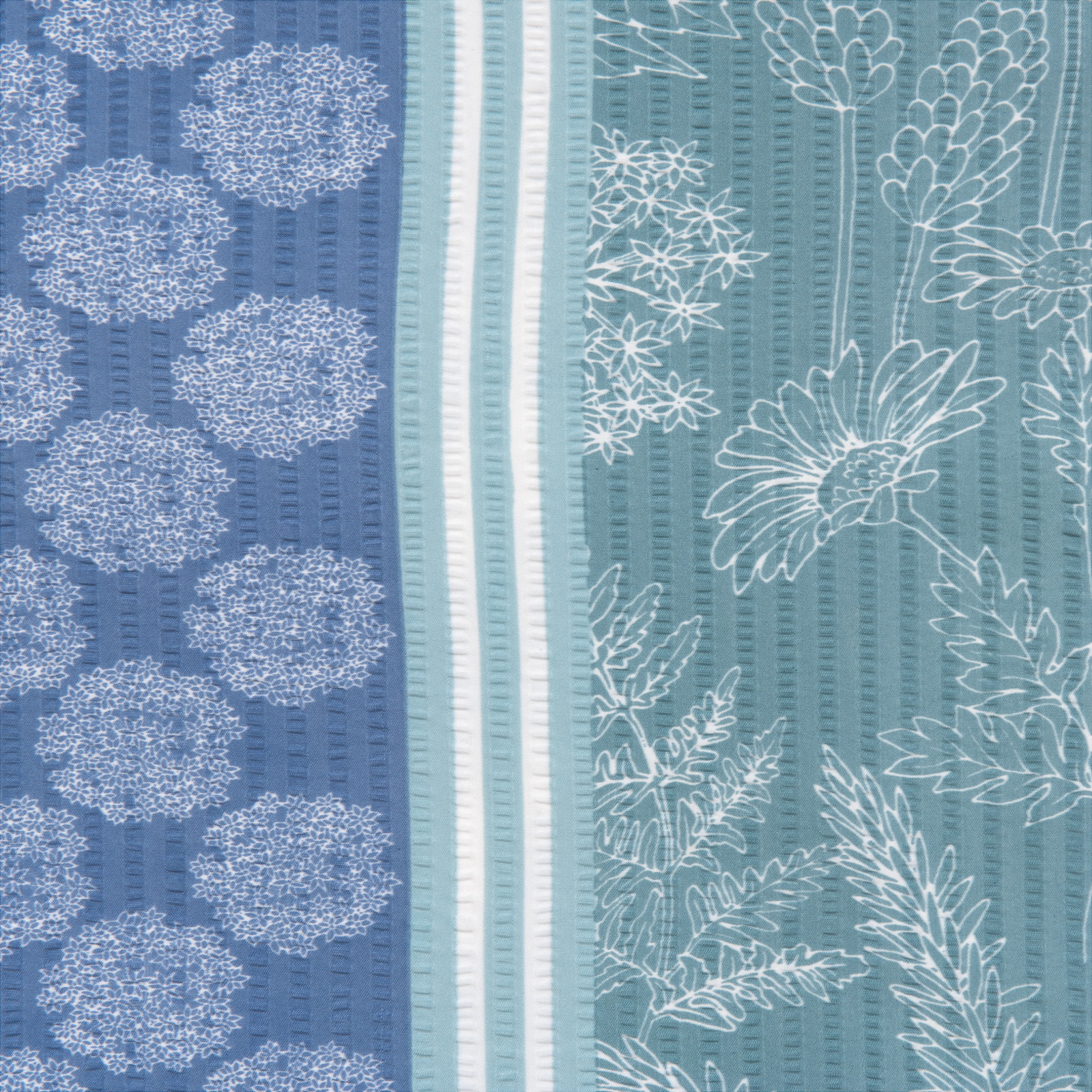 Bettwäsche Micro Seersucker mit Blumenmuster mint 200x210 2x65x65 Bettanzug Fra