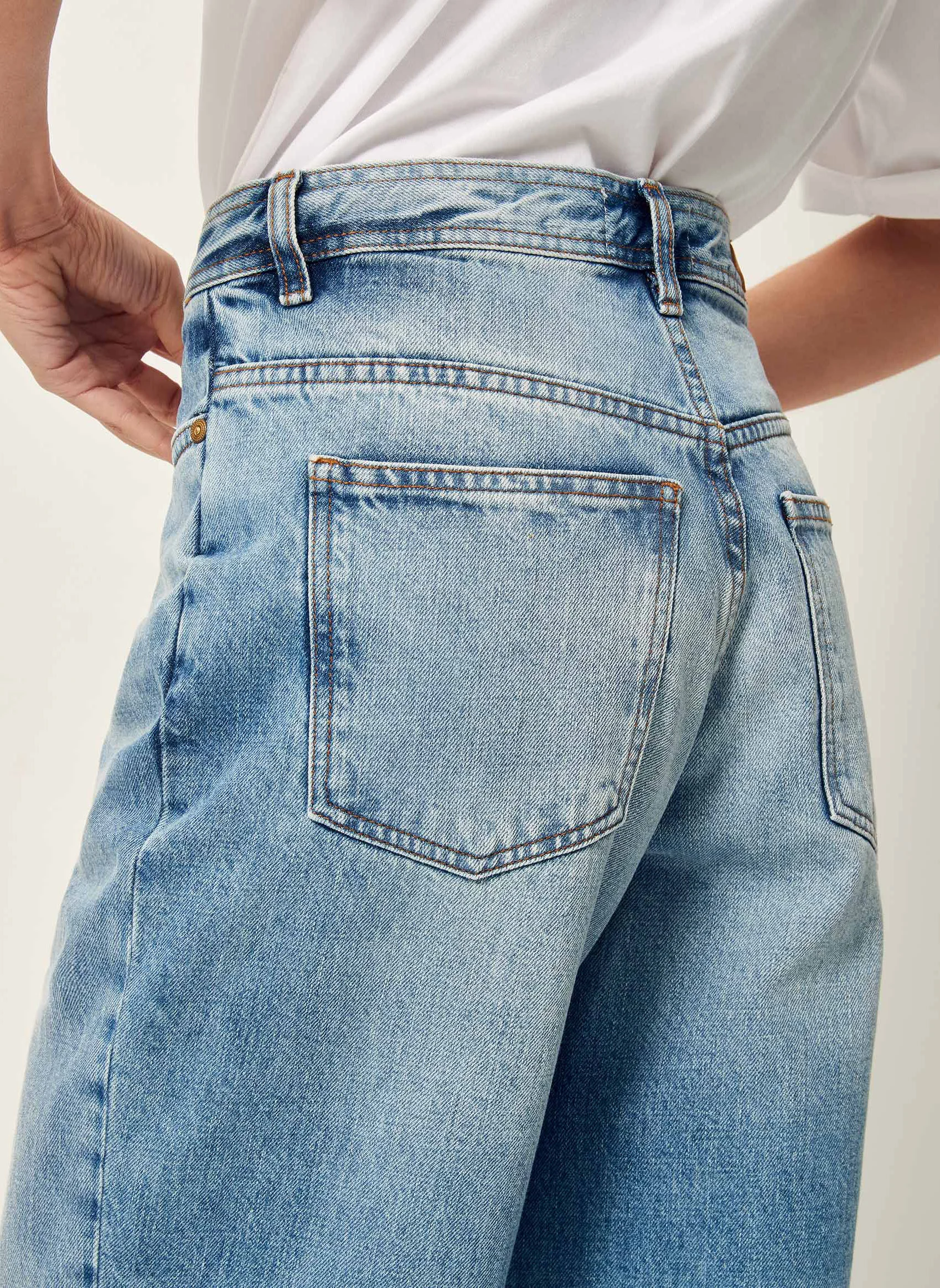 BAGGOU - Jean baggy en denim délavé | Bleu