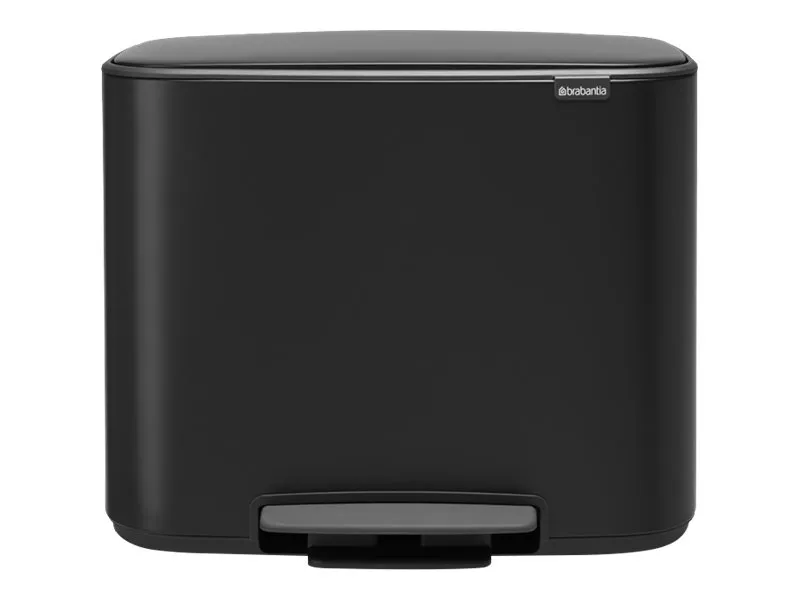 Brabantia Bo - Skraldespand - fliplåg - 34 L - fodpedal - mat sort
