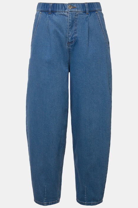 Ballon-Jeans, Wide Fit, Stretchdenim, 5-Pocket, Elastikbund