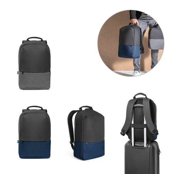 hi!dea 92190 - Sac à dos antivol en polyester recyclé haute densité 600D