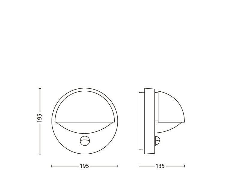 Philips Wandleuchte June E27, 60 W, Anthrazit, BWM MyGarden Wandleuchte für den Aussenbereich