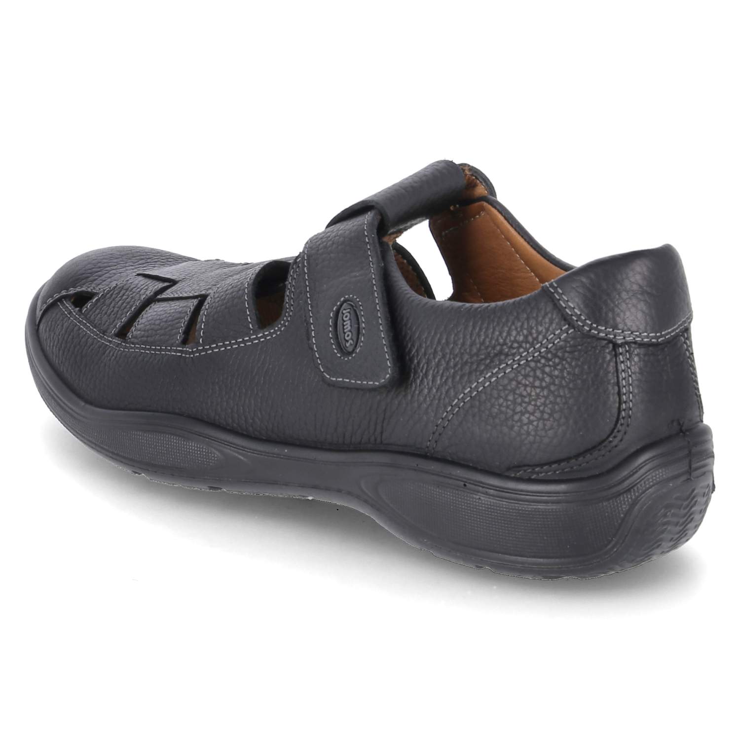 Jomos Jomos Herren Sandalen Schwarz Glattleder - schwarz