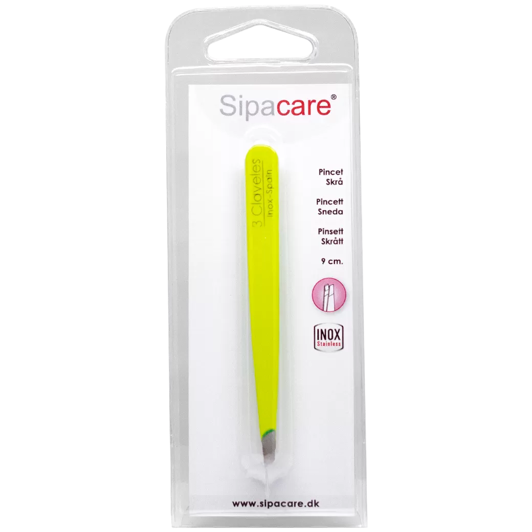 Sipacare Pincet Skrå, Grøn 9 cm - 1 stk.