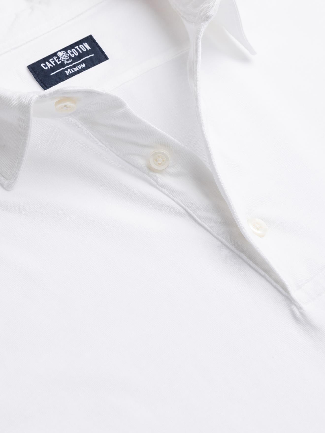 Polo Bred manches longues en jersey blanc