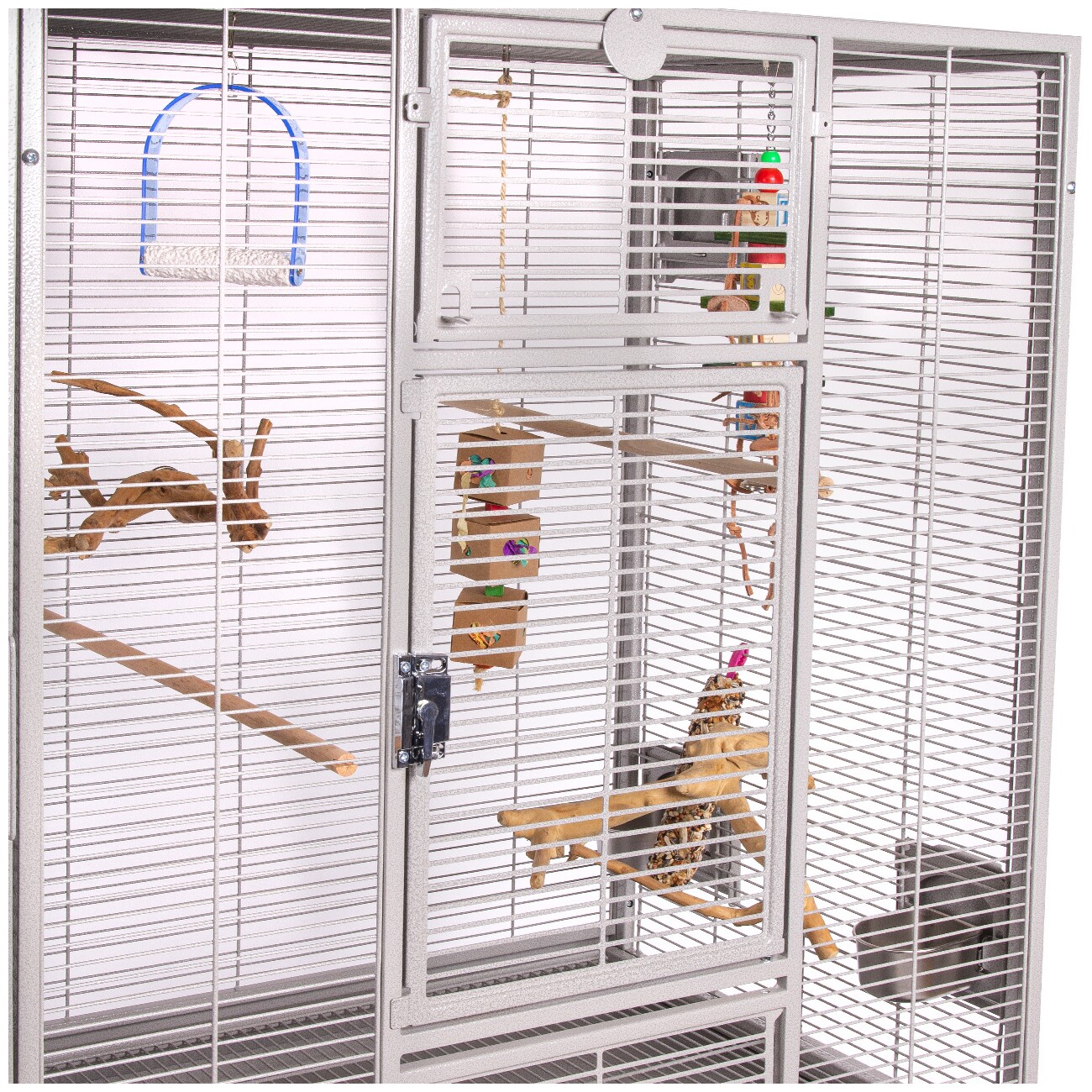 Montana Cages Vogelkäfig New Madeira Double hellgrau