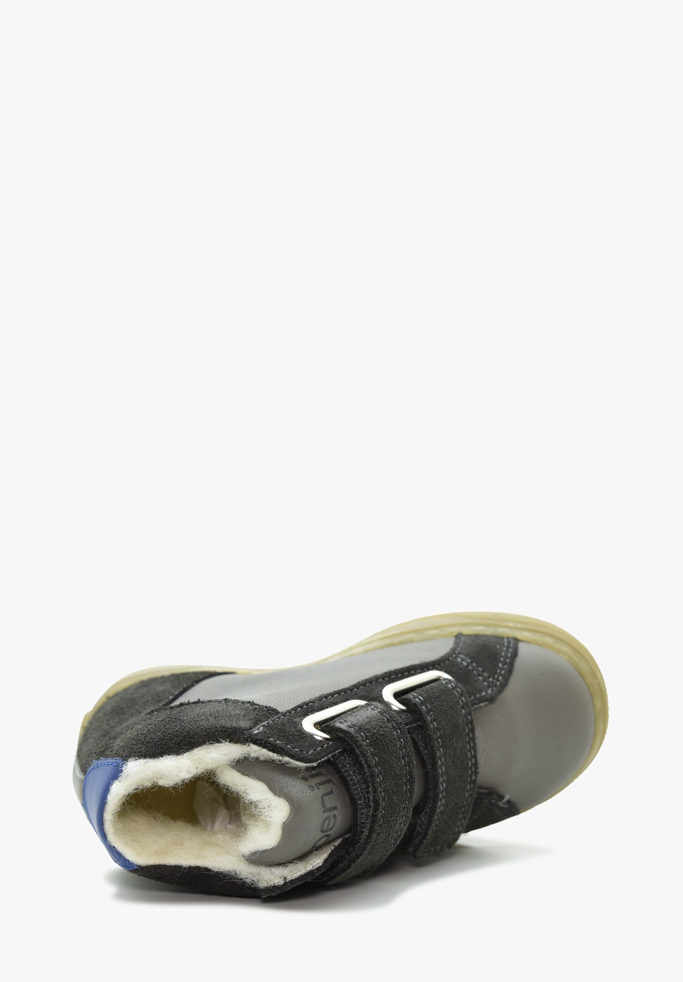 Orello logo TEX Wollfutter Kleinkinder Anthrazit Blau