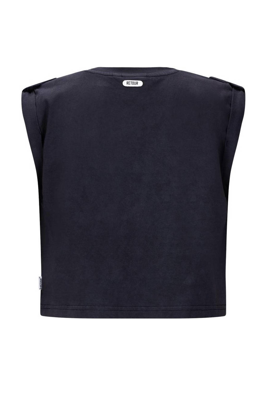 Retour Jeans T-shirt Judy met printopdruk zwart