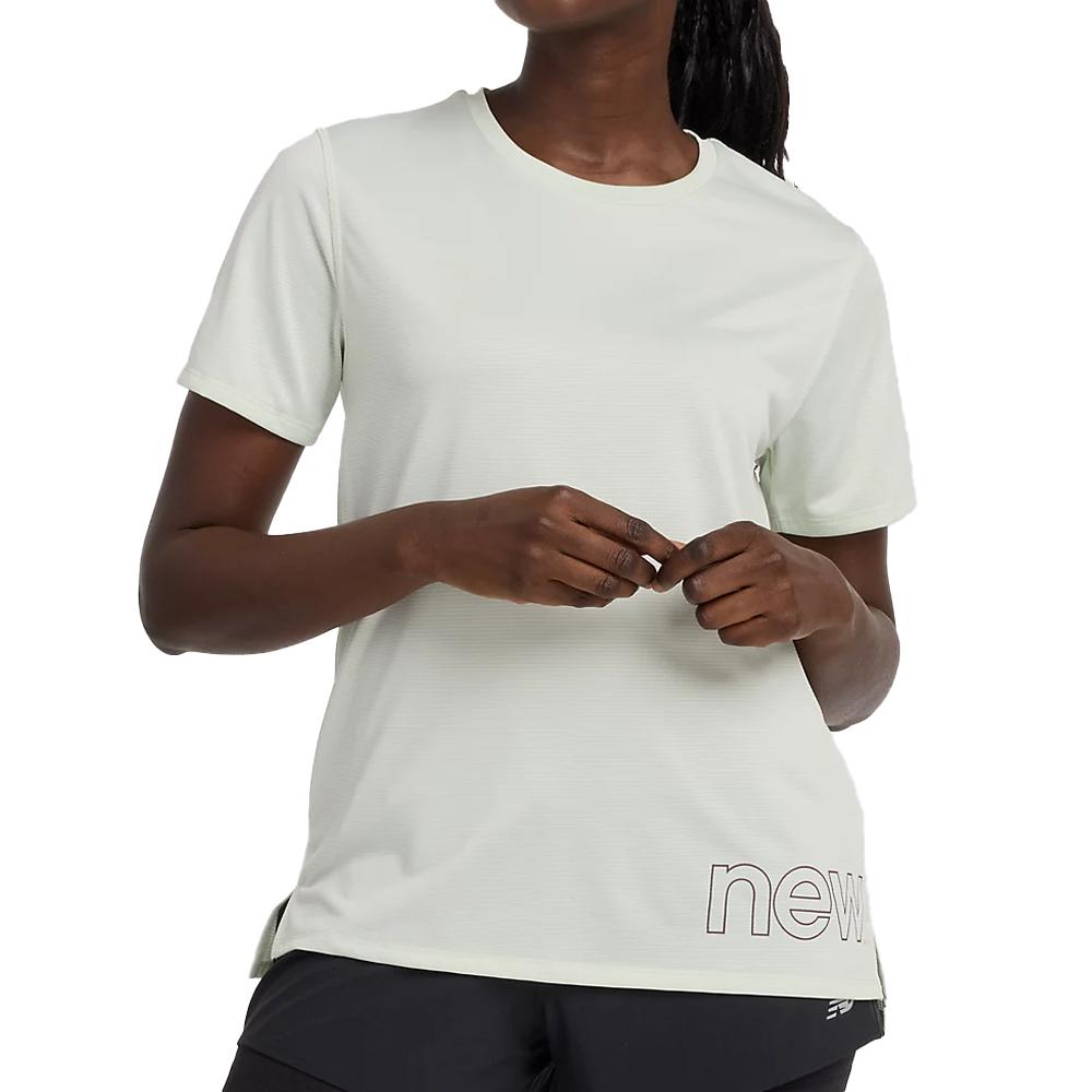 New Balance T-shirt Vert Femme New Balance Graphic