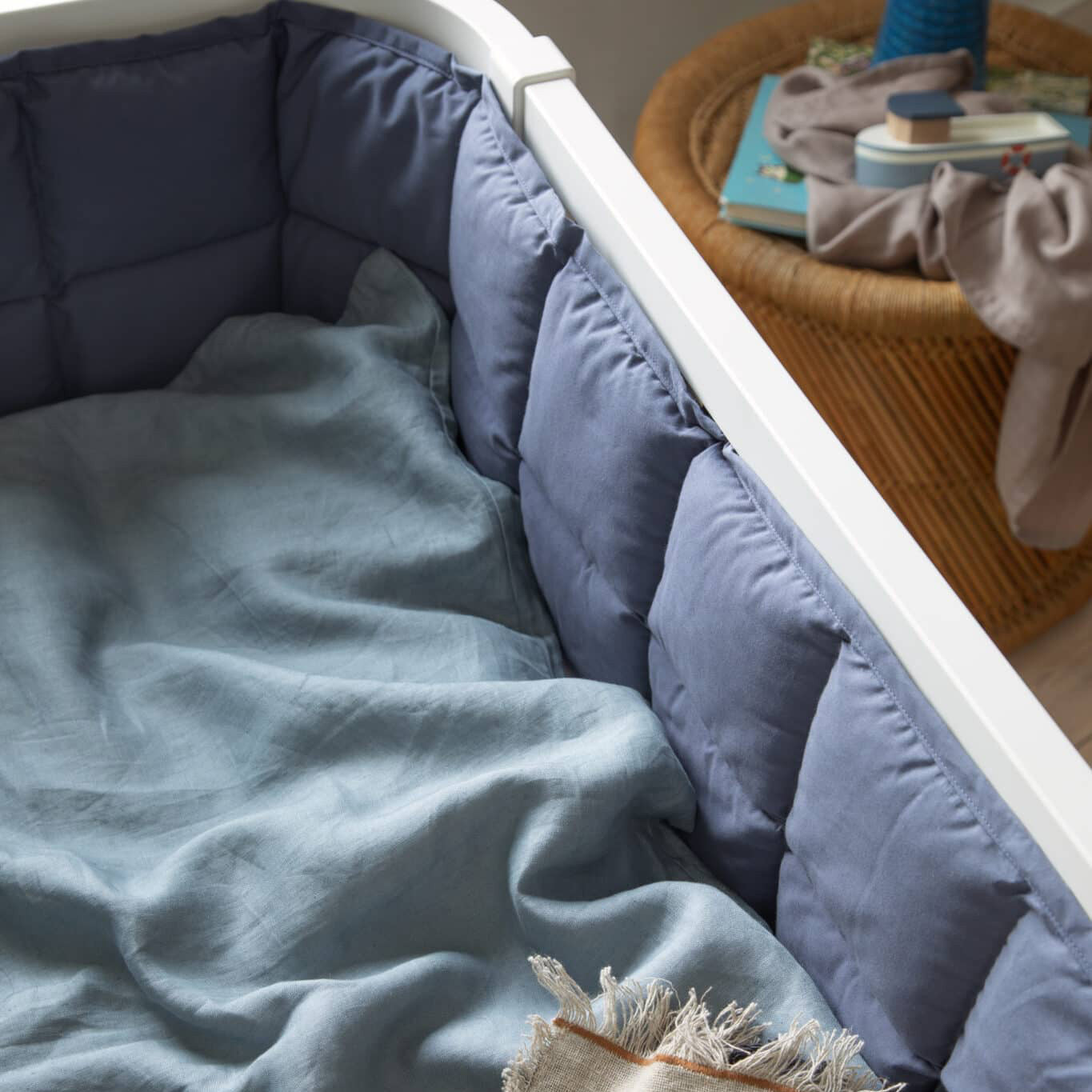 Baby Bettnestchen Kapok Nordic Blue