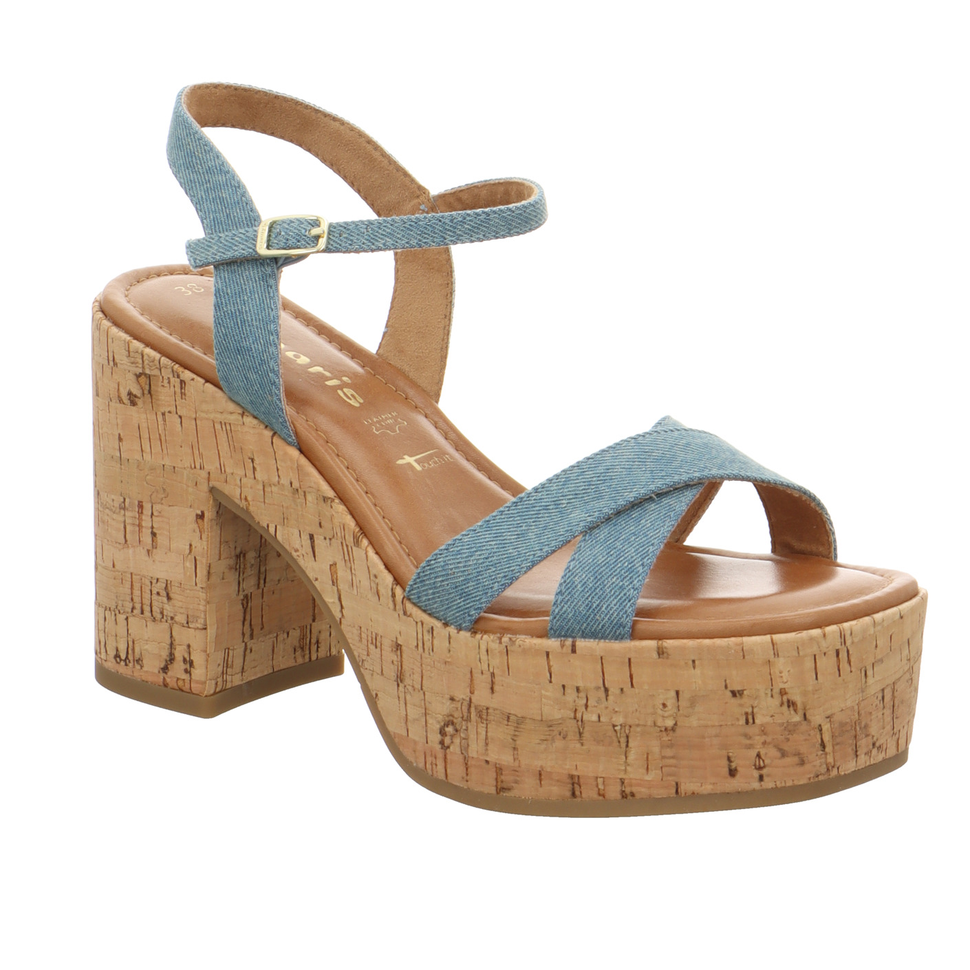 Plateau Sandale blau