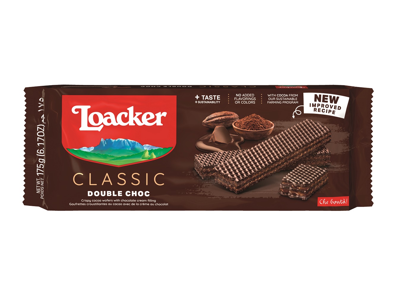 BOLACHA LOACKER WAFFER DUPLO CHOCOLATE 175G