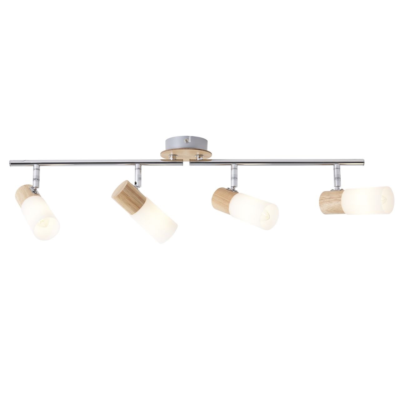 Brilliant Deckenstrahler »Babsan« E14 1 Stk. Spotrohr 4flg holz hell/weiss