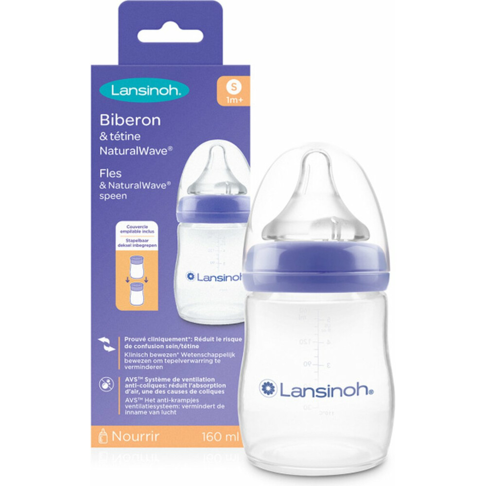 Lansinoh Drinkfles & NaturalWave Speen 160 ml
