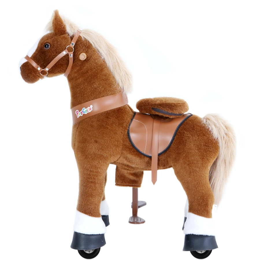PonyCycle® Brown mit Bremse und Sound - groß