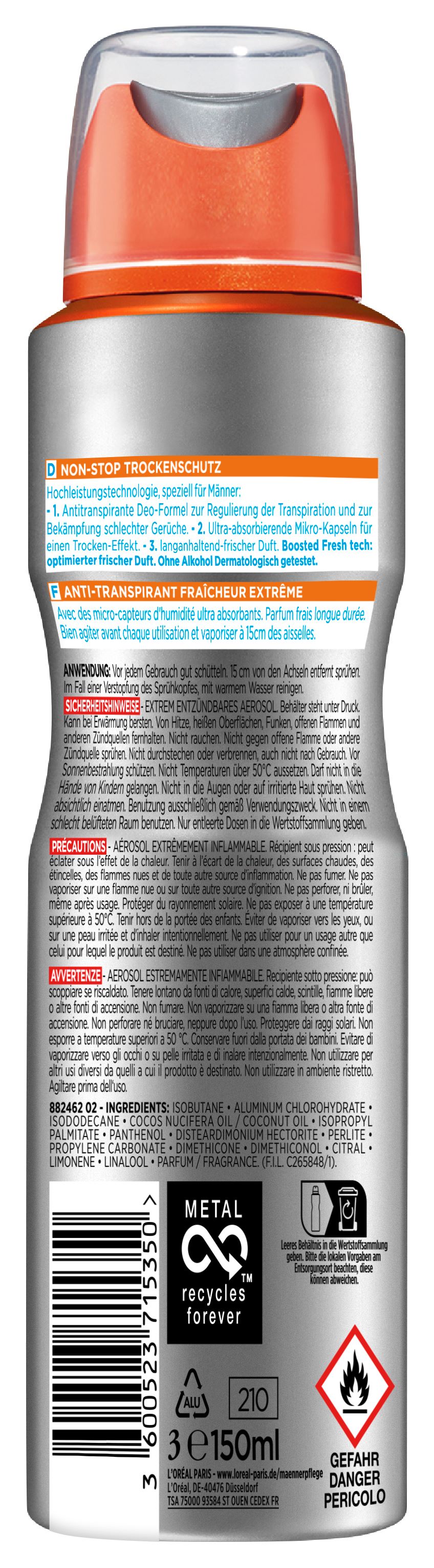 L'OREAL PARIS Deo Fresh Extreme<br>150 ml, Spray, Spray