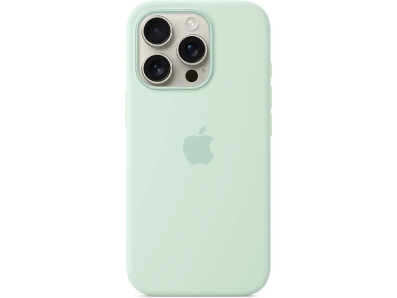 Apple Silicone Case mit MagSafe iPhone 16 Pro Aquamarine Silikon-Backcover mit «MagSafe» für das  Apple iPhone 16 Pro