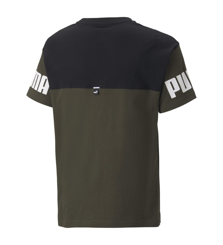 Camiseta Puma Power Colorblock, preta e verde