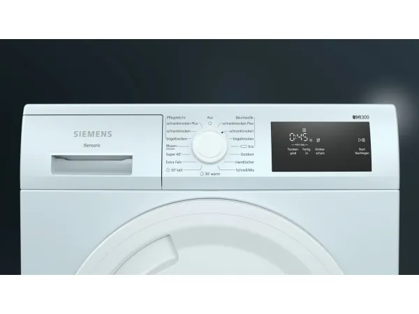 Siemens iQ300 WT43H003 - Tørremaskine - højde: 85 cm - frontbetjening - hvid