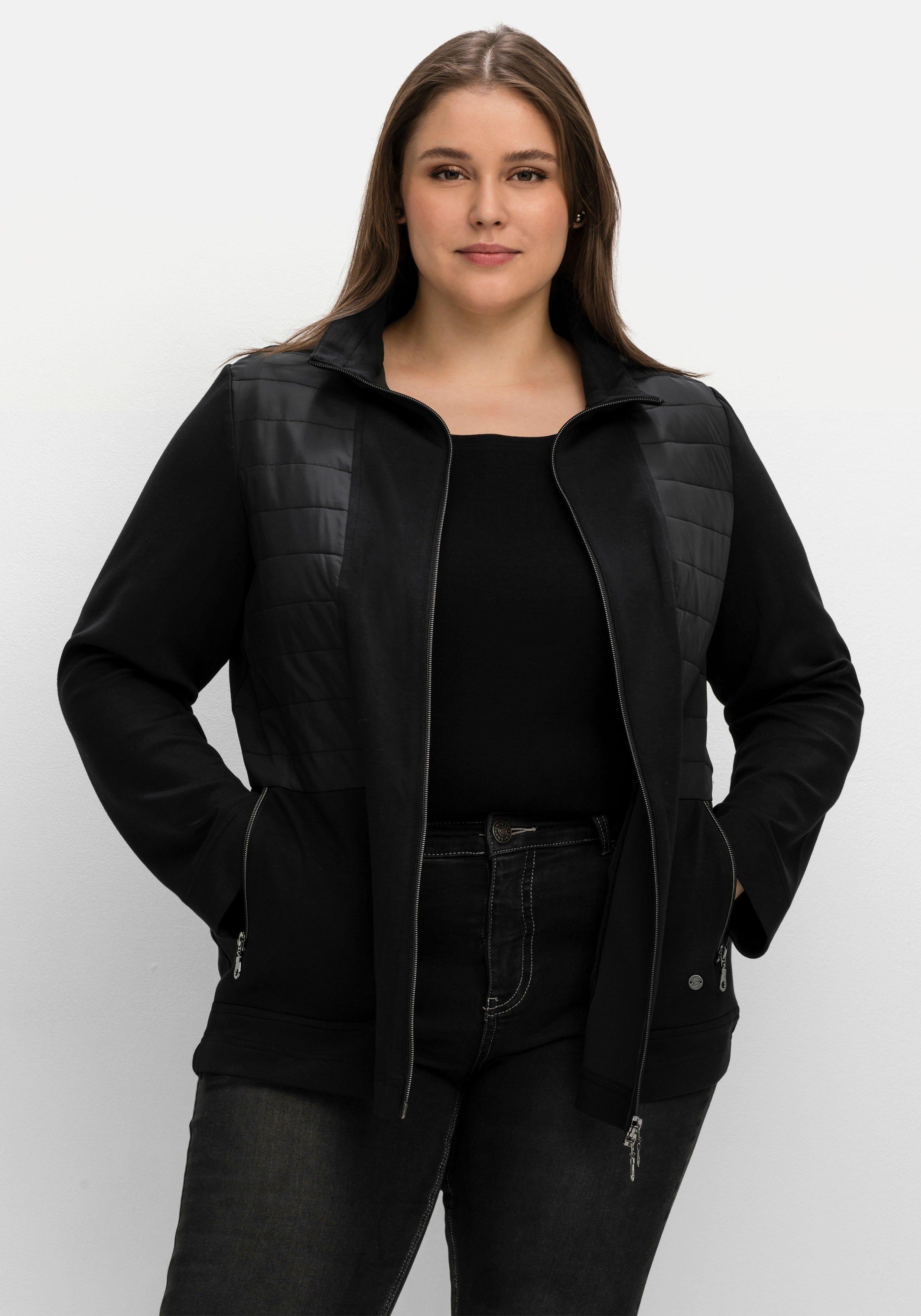 Leichte Jerseyjacke mit gesteppten Partien