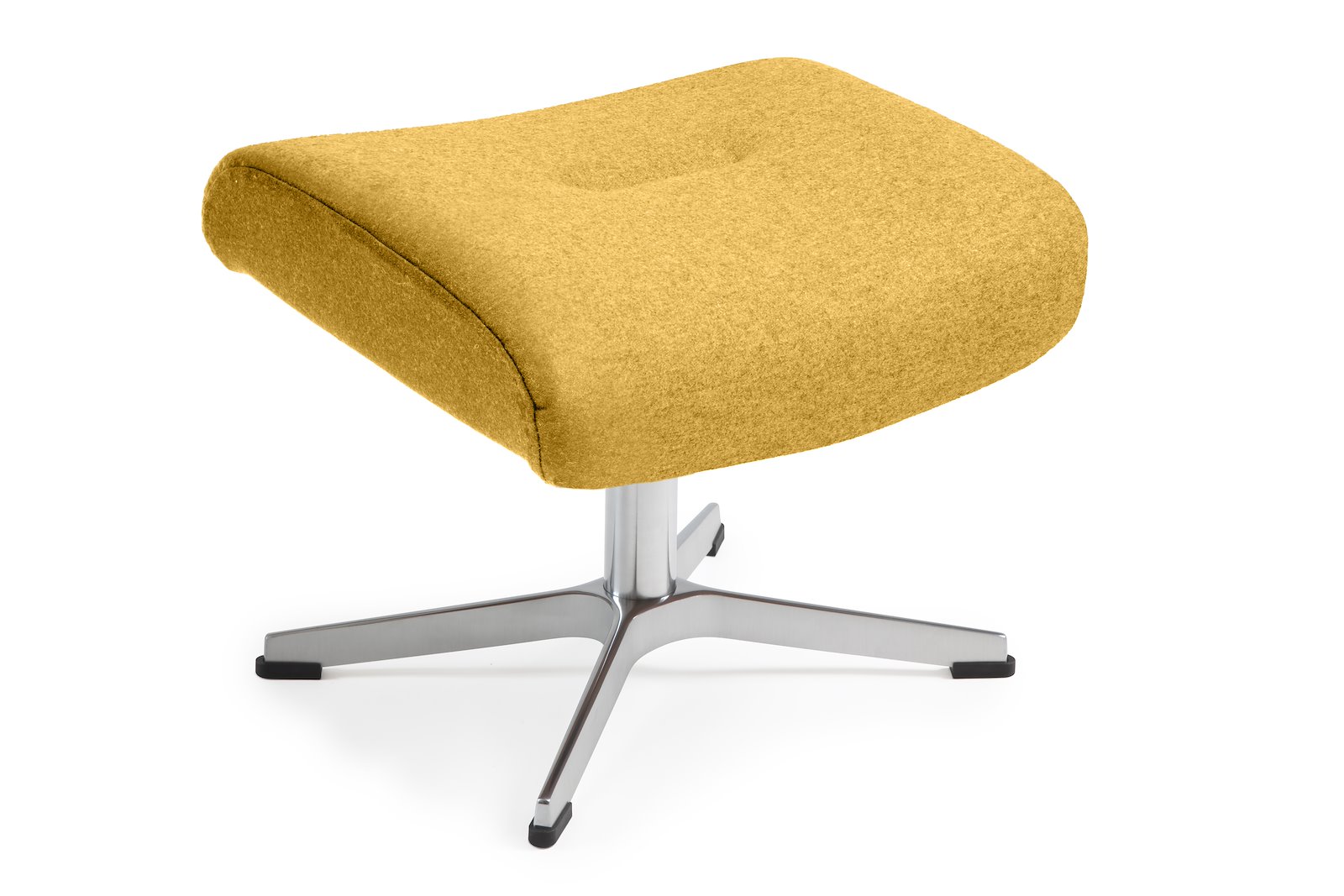Air krakk høy I tekstil Sheford 1383-17 Mustard, høy standard svingfot alu. Skrog i helkledd