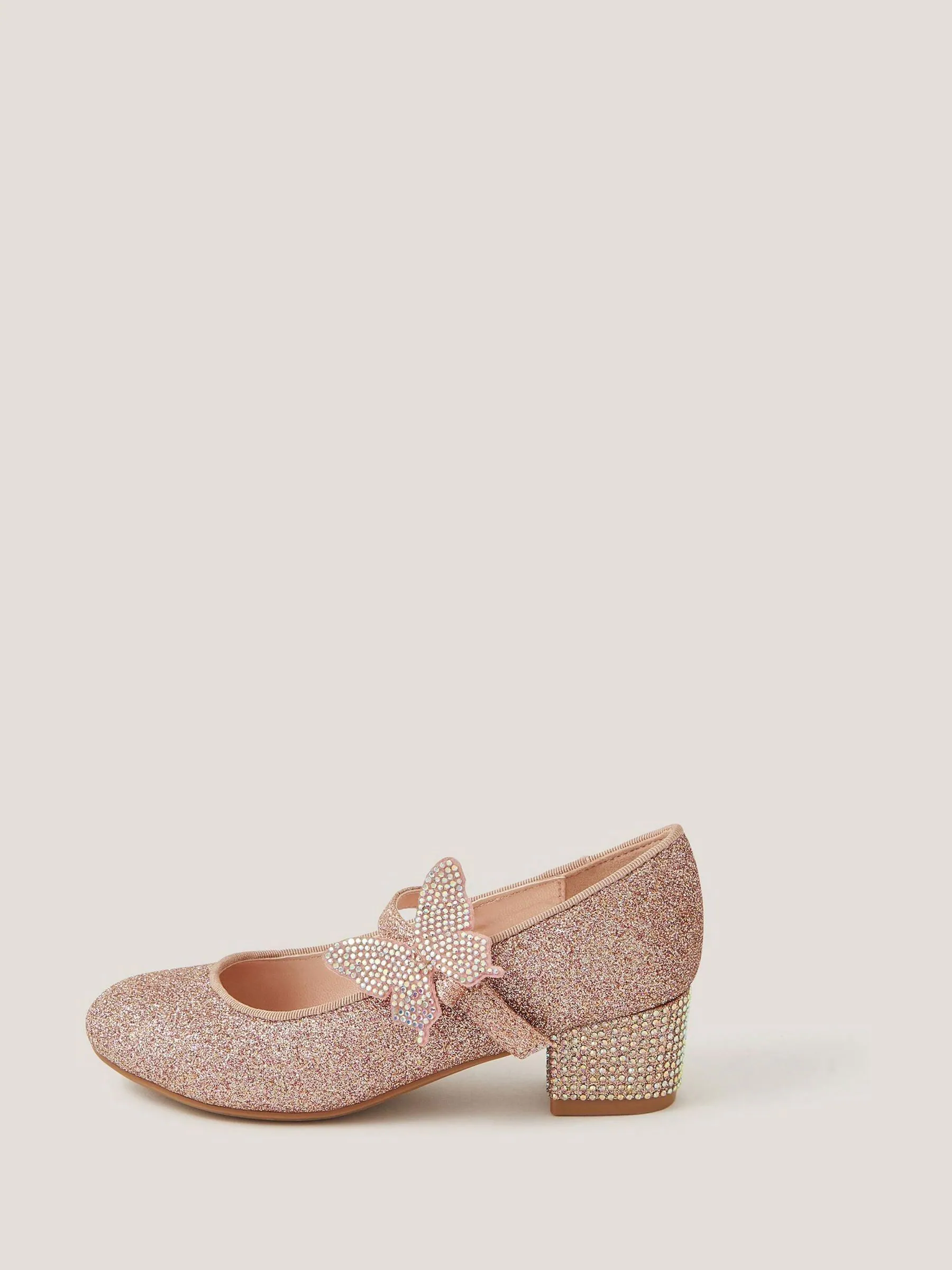 Monsoon - Schoenen met bandjes, glitter en vlinder