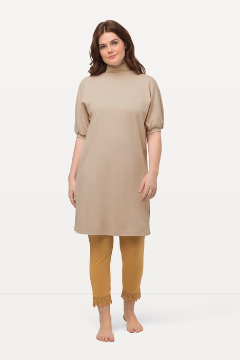 Longshirt, Eggshape, Rollkragen, Halbarm, Biobaumwolle