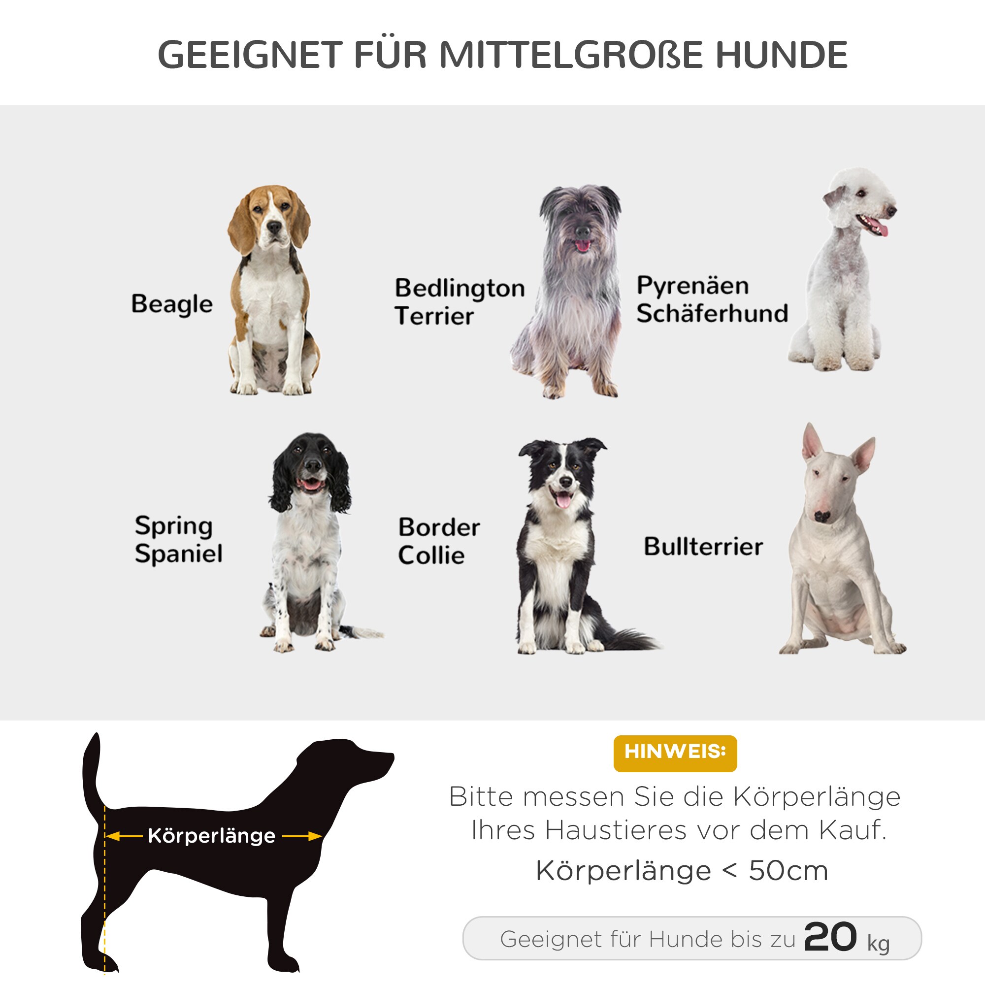 PawHut Hundebett mit erhöhtem Design braun 76L x 61B x 18H cm