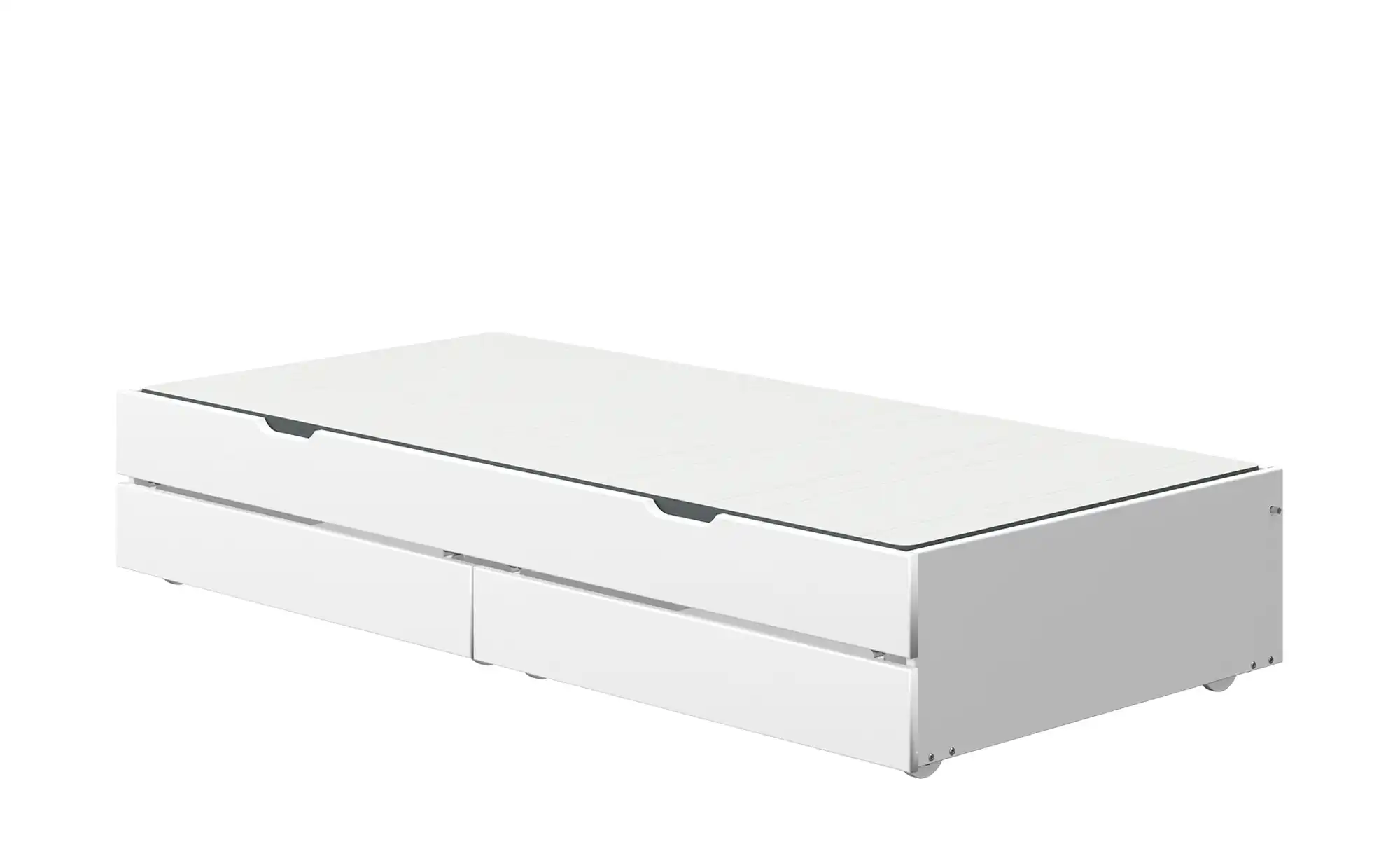 FLEXA Bett mit Ausziehbett und 2 Schubkästen Flexa White