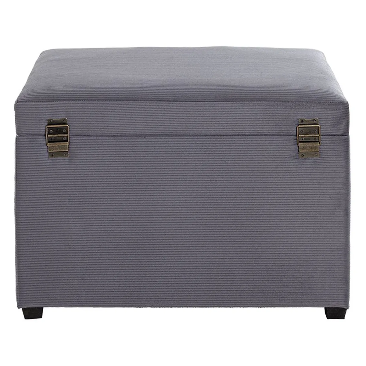 Pegane Coffre de rangement MDF velours gris
