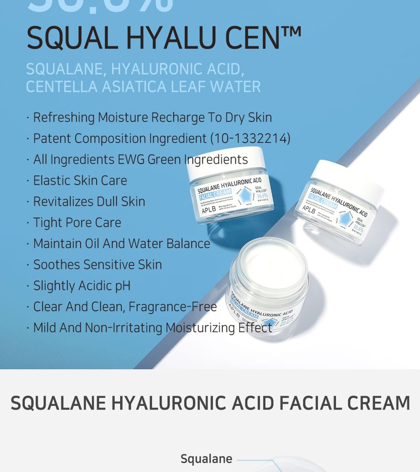 APLB - Squalaan hyaluronzuur gezichtscrème