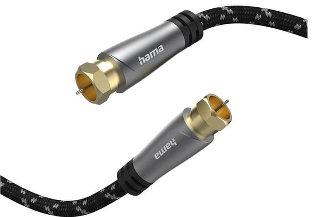 Hama SAT F-F 120 dB antennekabel (sort, 5 m)