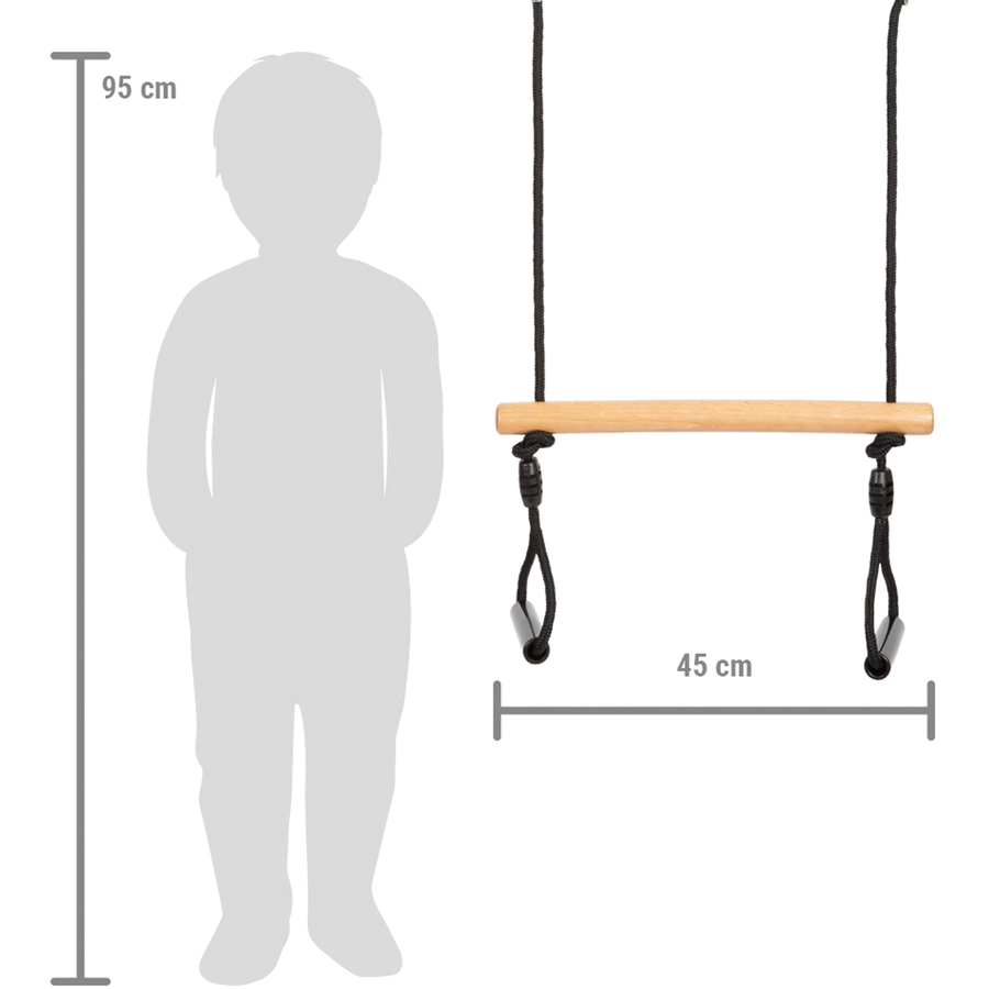 small foot® Trapezschaukel mit Turnringen Black Line