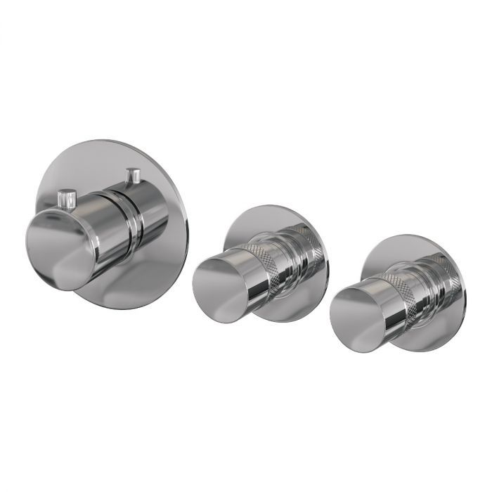 Brauer Chrome Edition inbouw badkraan met badvulcombinatie en staafhanddouche chroom