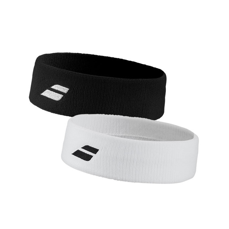 Bandeau éponge Babolat Logo Headband blanc ou noir