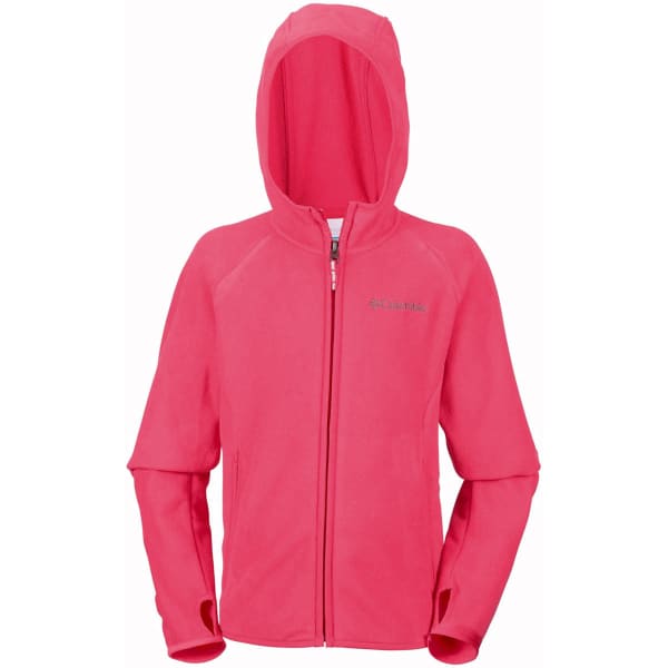 Veste polaire randonnée COLUMBIA FAST TREK HOODIE JR PUNCH PINK