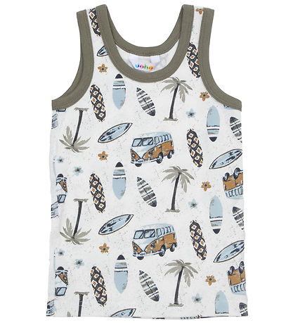 Joha Unterhemd - Off White m. Print