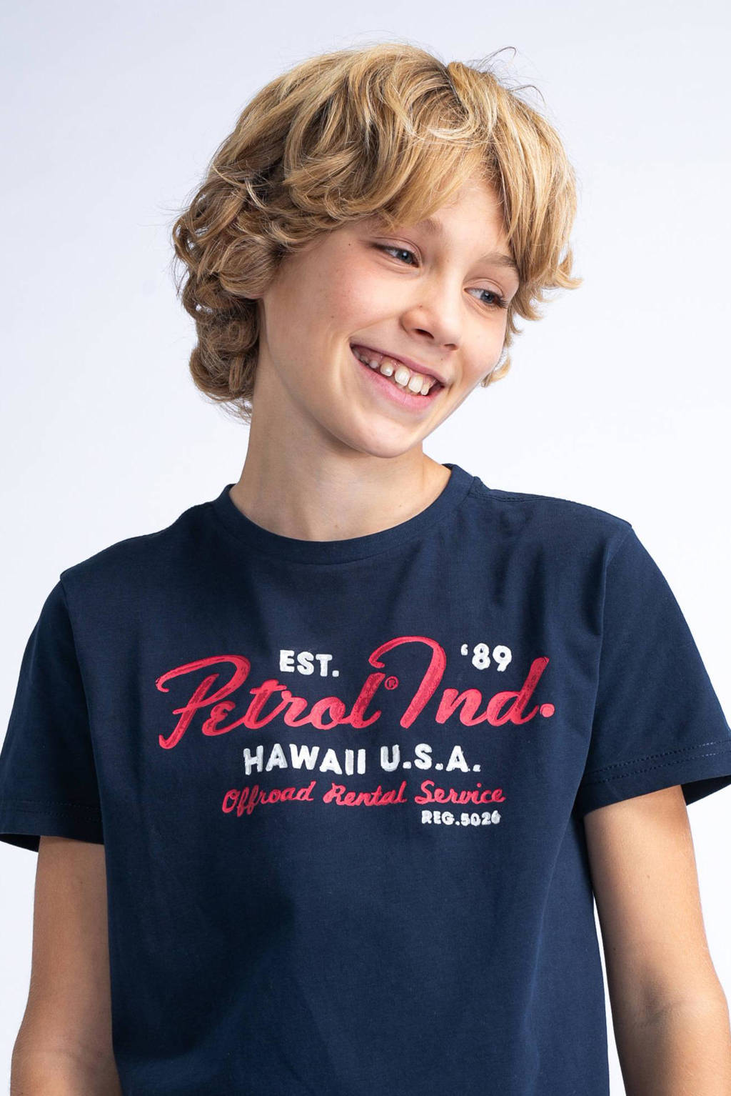 Petrol Industries T-shirt met logo donkerblauw