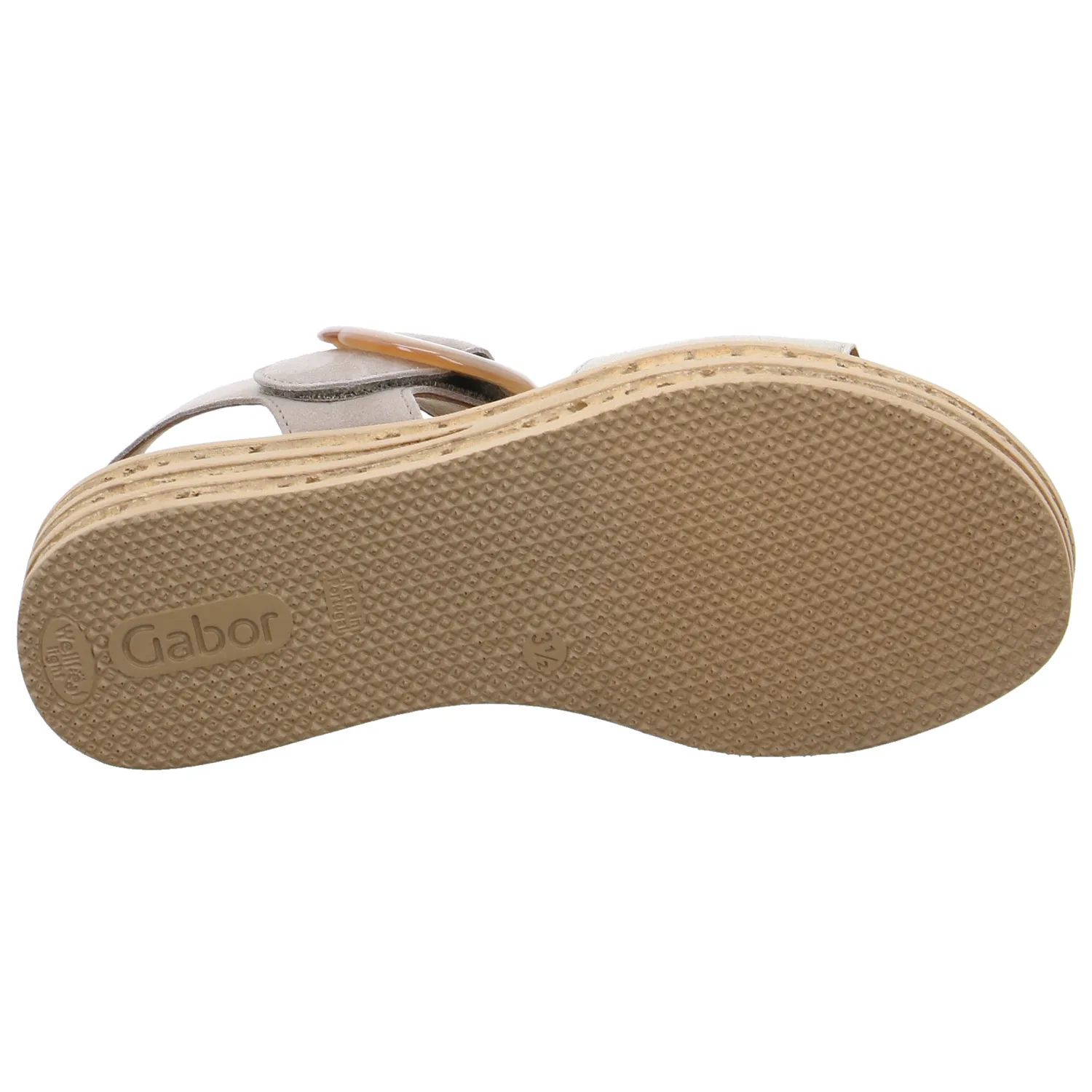GABOR Sandalette Taupe Leder