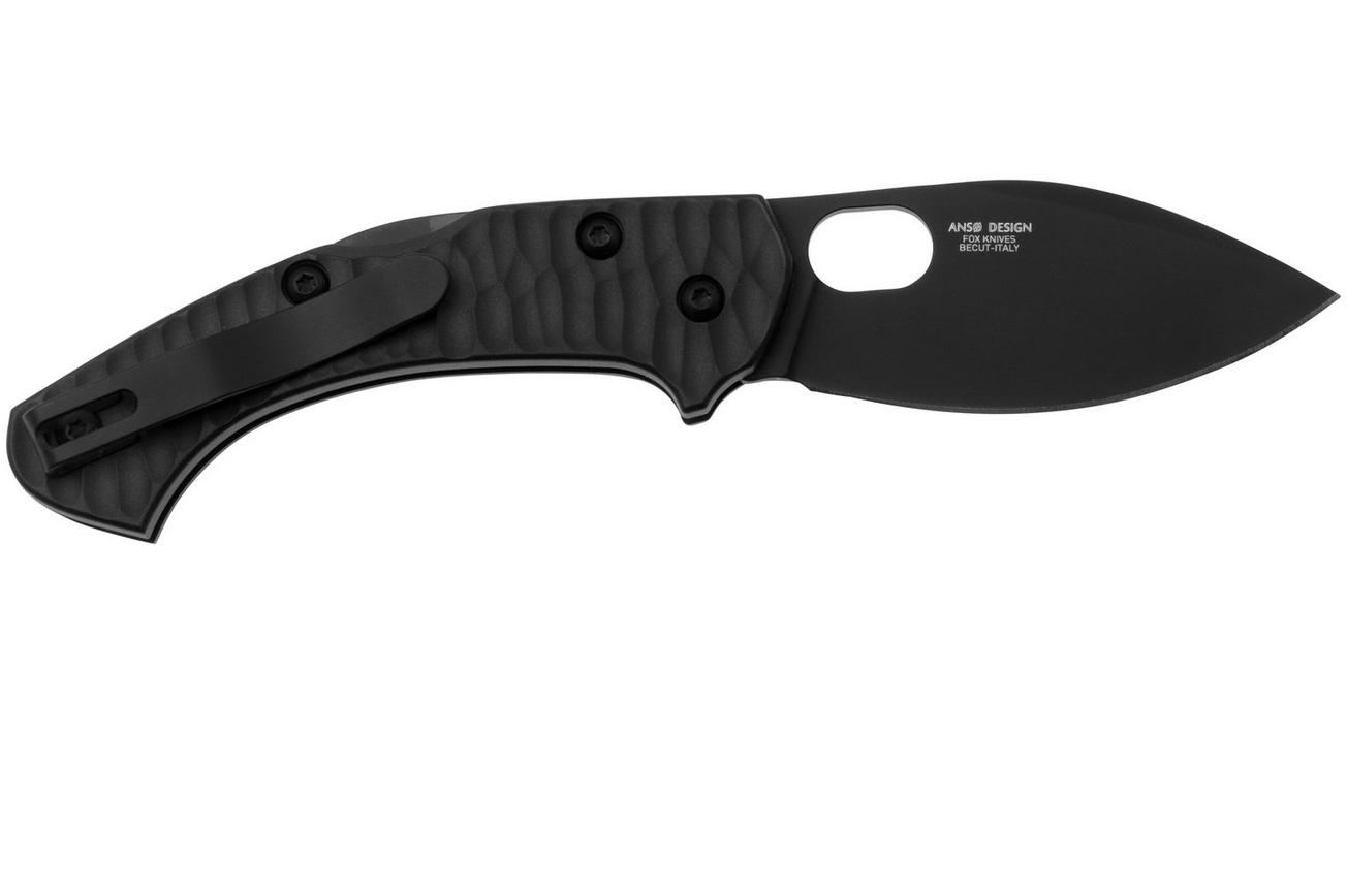 Fox Knives Zero 2.0 Desert Warrior FX-311-B Black FRN, Top Shield Black Blade zakmes, Jens Ansø design