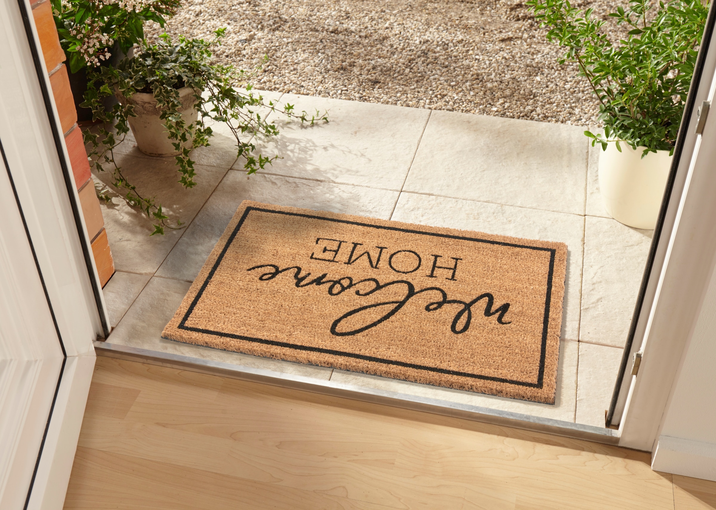 HANSE Home Fussmatte »Mix Mats  Kokos Welcome Home, Türmatte« rechteckig 15 mm Höhe Kokos, Schmutzfangmatte, Outdoor, Rutschfest, Innen, Kokosmatte, Flur