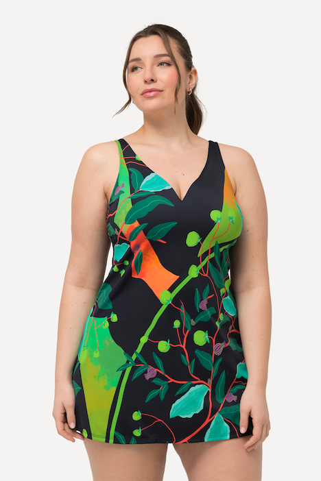 Badekleid, Blätter, herausnehmbare Softcups, recycelt
